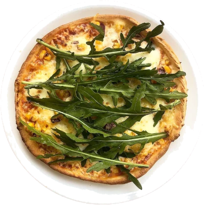 Frische California-Pizza mit Rucola